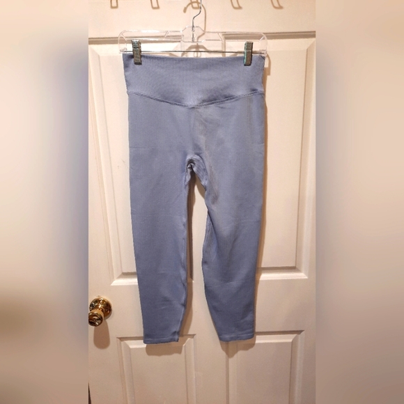 NWT! PINK Active Seamless High Waist Blue/Gray Leggings size 7/8 - Picture 2 of 12